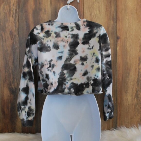 Colsie Women's Cropped Sweatshirt Colorful Size XS - Picture 2 of 3